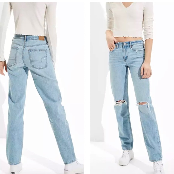 American Eagle Outfitters Denim - American eagle outfitters size 10 effortlessly cool blue AE '90s Straight Jean